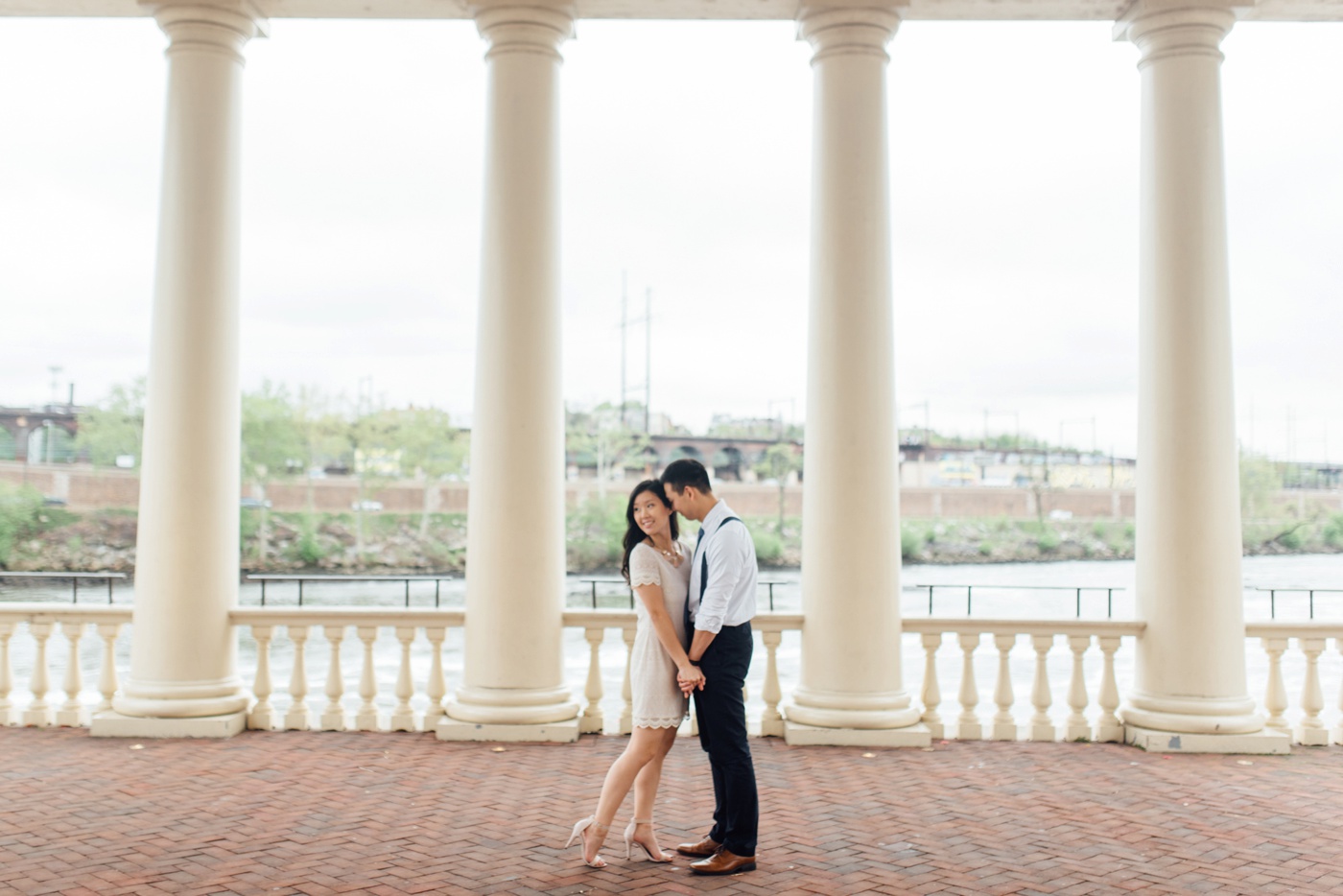 Moon + Nina - Philadelphia Art Museum Engagement Session - Alison Dunn Photography photo