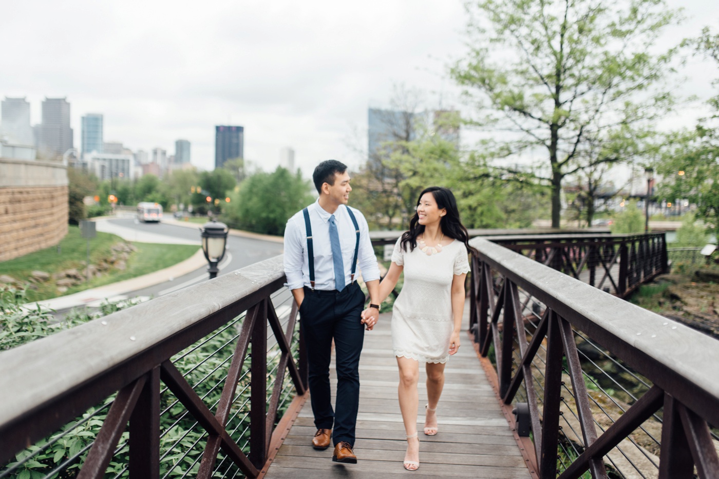 Moon + Nina - Philadelphia Art Museum Engagement Session - Alison Dunn Photography photo