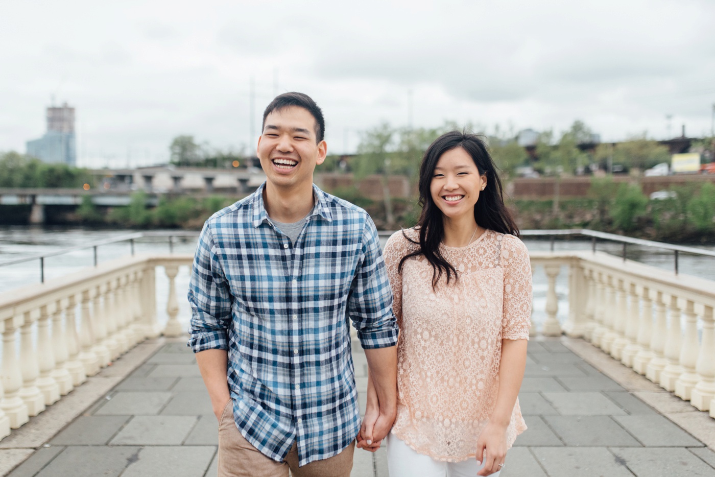 Moon + Nina - Philadelphia Art Museum Engagement Session - Alison Dunn Photography photo