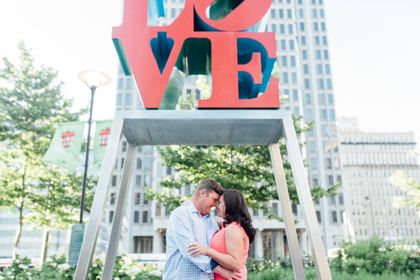 Lisa + Brian - Dilworth Park - City Hall Philadelphia Engagement Session - Alison Dunn Photography photo