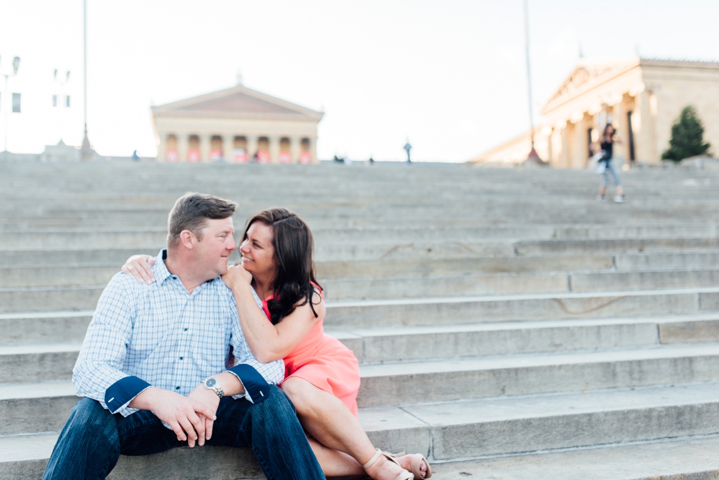 Lisa + Brian - Philadelphia Museum of Art - Fairmount Philadelphia Engagement Session - Alison Dunn Photography photo