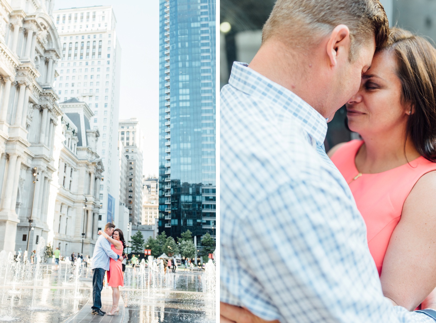 Lisa + Brian - Dilworth Park - City Hall Philadelphia Engagement Session - Alison Dunn Photography photo