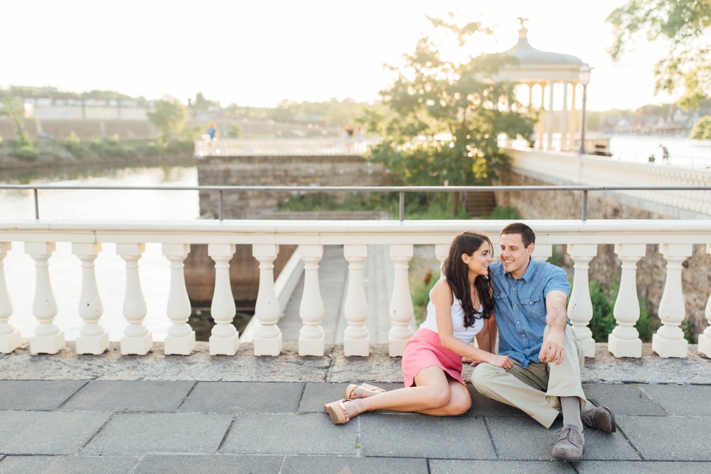 Jess + Chuck - Waterworks Engagement Session - Philadelphia Wedding Photographer - Alison Dunn Photography photo