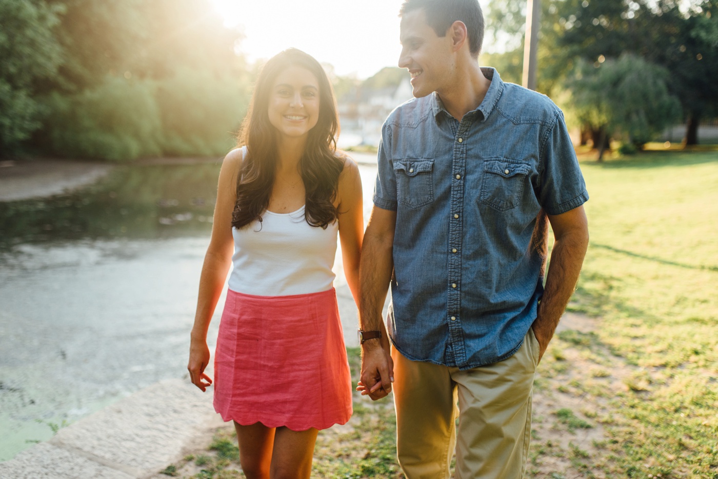 Jess + Chuck - Waterworks Engagement Session - Philadelphia Wedding Photographer - Alison Dunn Photography photo