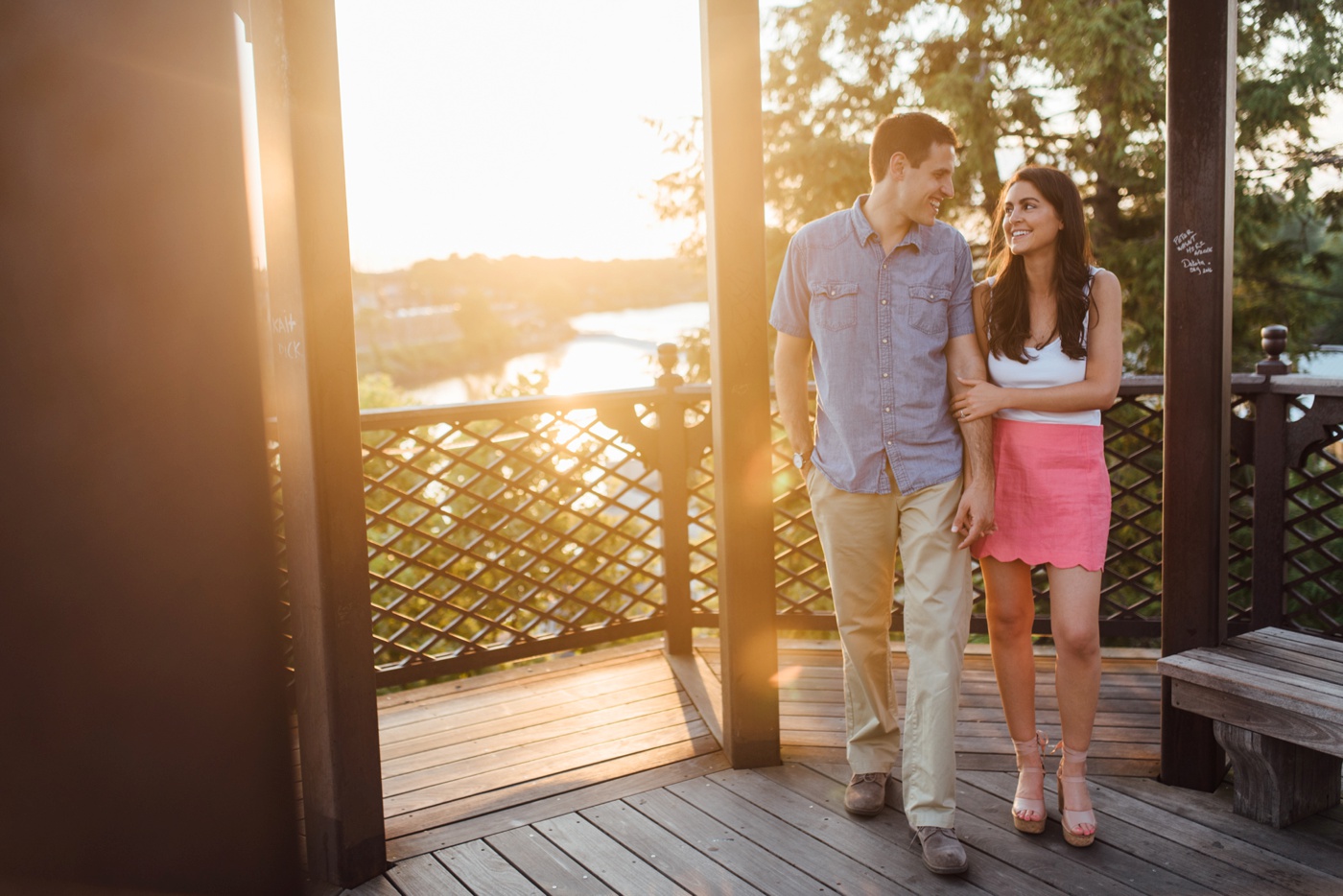 Jess + Chuck - Waterworks Engagement Session - Philadelphia Wedding Photographer - Alison Dunn Photography photo