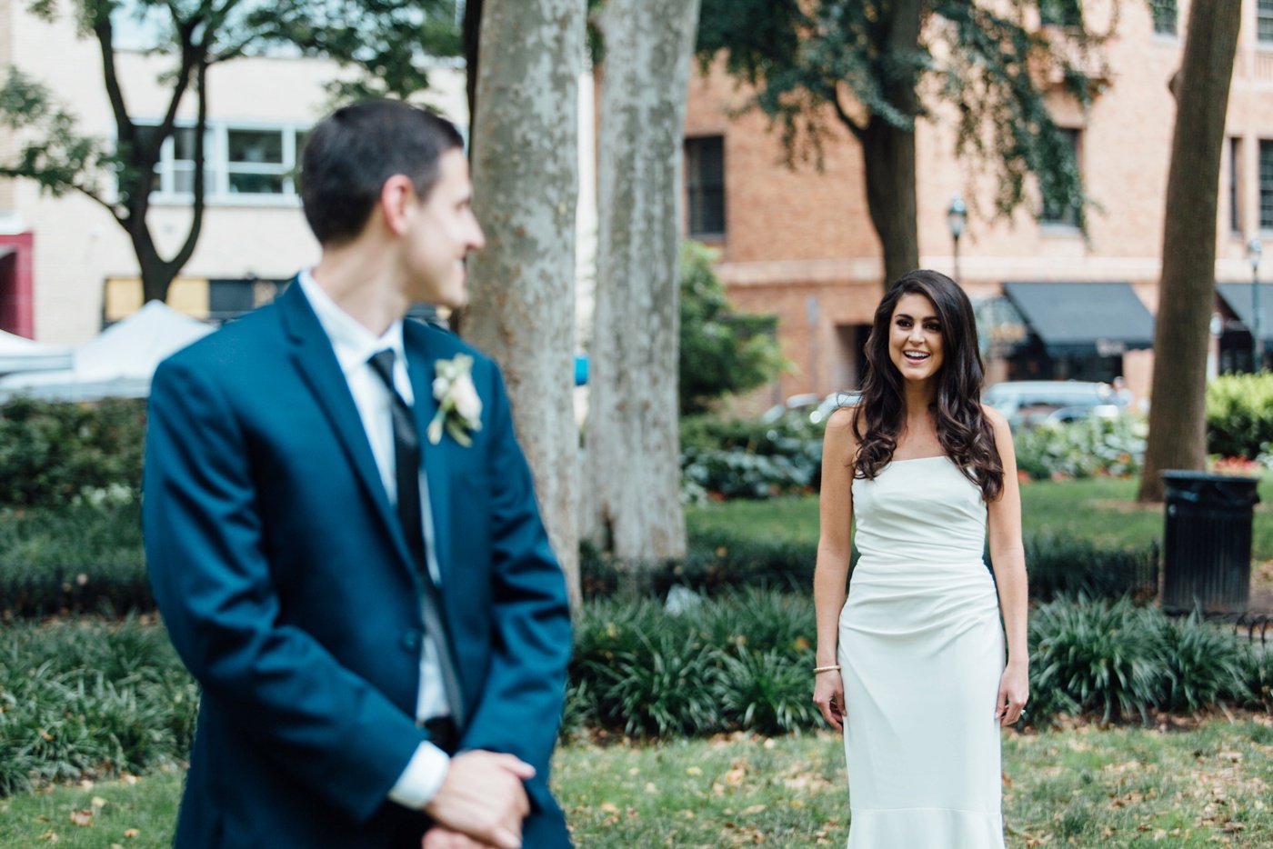 Jessica + Chuck - Rittenhouse Square First Look - Philadelphia Wedding Photographer - Alison Dunn Photography photo