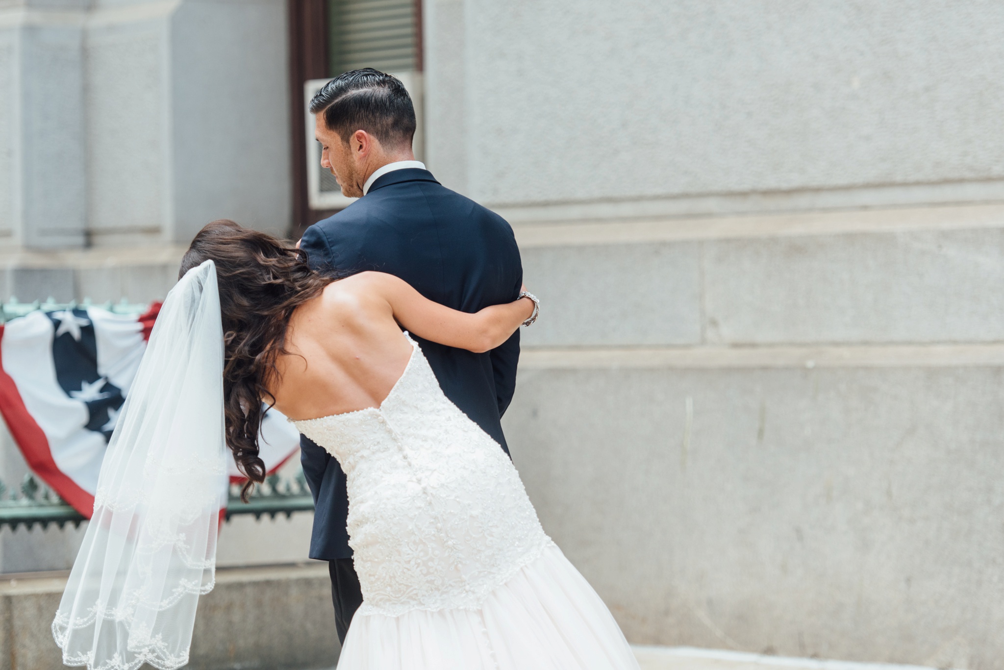 Stephanie + Justin - City Hall First Look - Philadelphia Wedding Photographer - Alison Dunn Photography photo