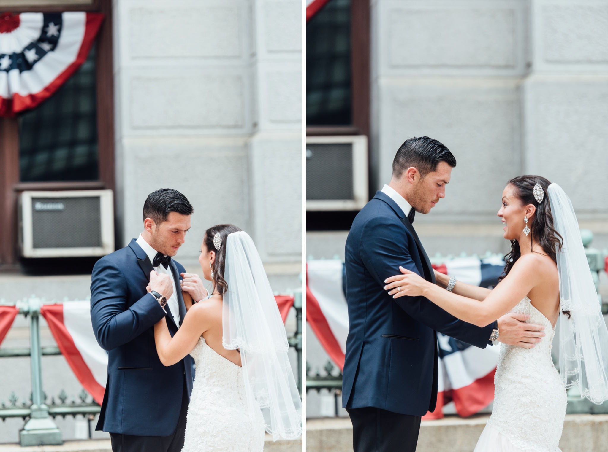 Stephanie + Justin - City Hall First Look - Philadelphia Wedding Photographer - Alison Dunn Photography photo