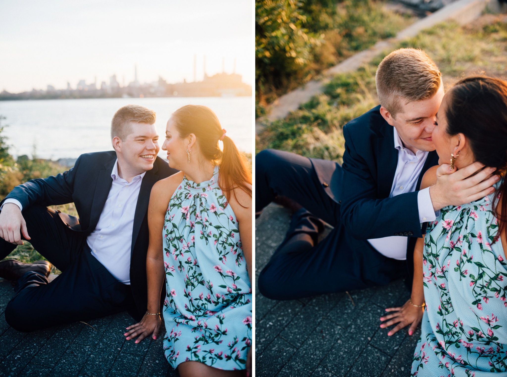 Colleen + Matt - WNYC Transmitter Park - Greenpoint Brooklyn New York Engagement Session - Alison Dunn Photography photo