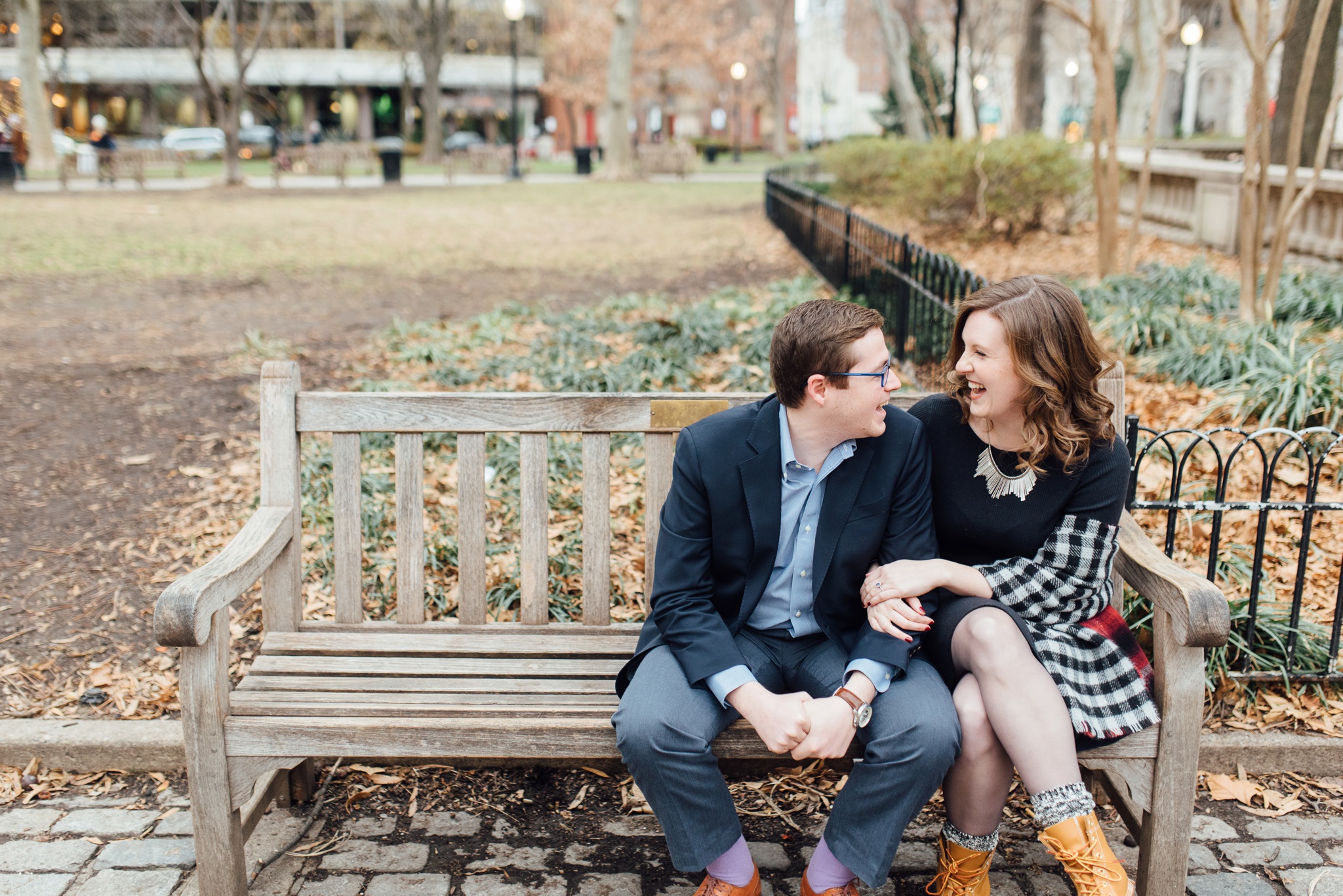 Carolynn + Ryan - Rittenhouse Square Engagement Session - Philadelphia Wedding Photographer - Alison Dunn Photography photo