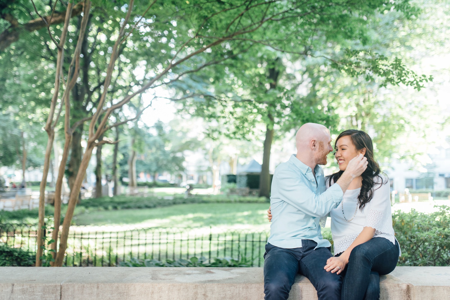 Meifung + David - Rittenhouse Square Engagement Session - Philadelphia Wedding Photographer - Alison Dunn Photography photo