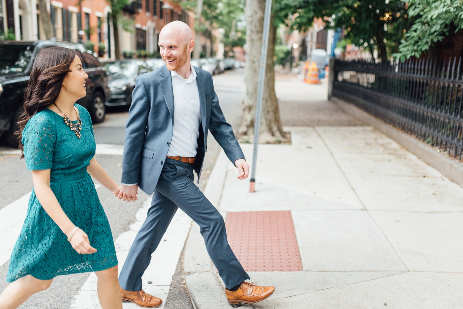 Meifung + David - Rittenhouse Square Engagement Session - Philadelphia Wedding Photographer - Alison Dunn Photography photo