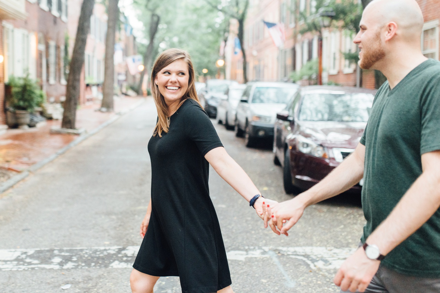 Matt + Caitlin - Old City Engagement Session - Alison Dunn Photography photo