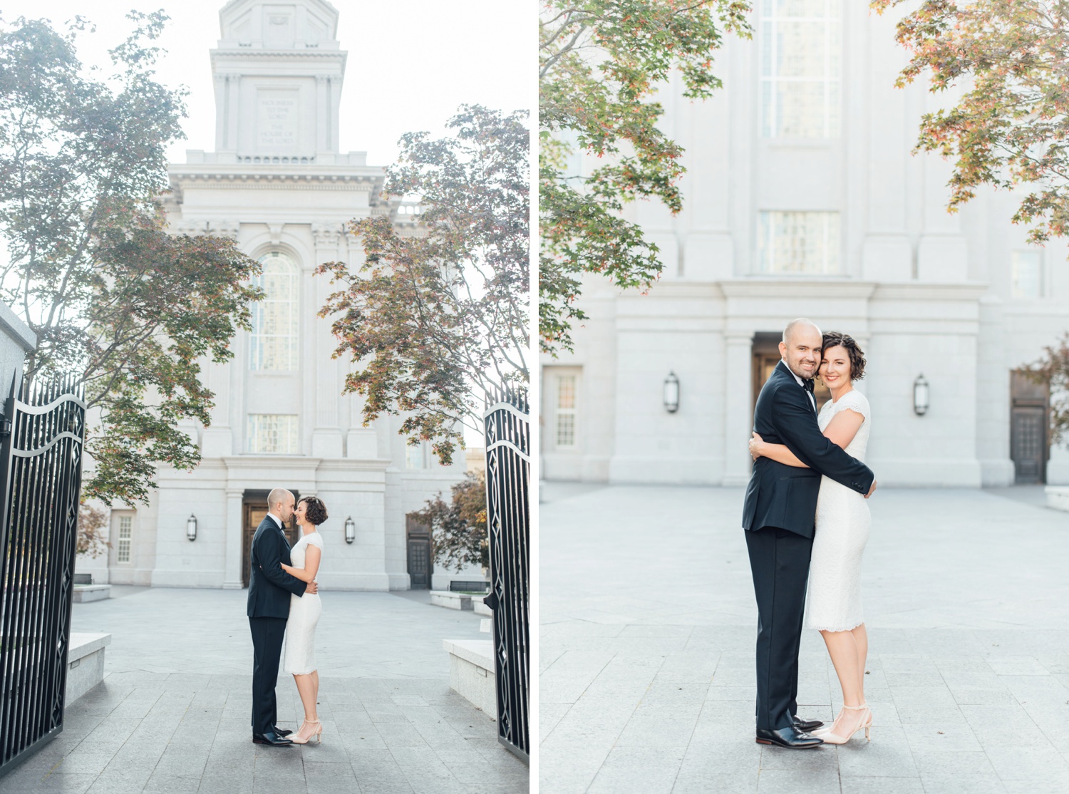 LDS Philadelphia Temple wedding photo