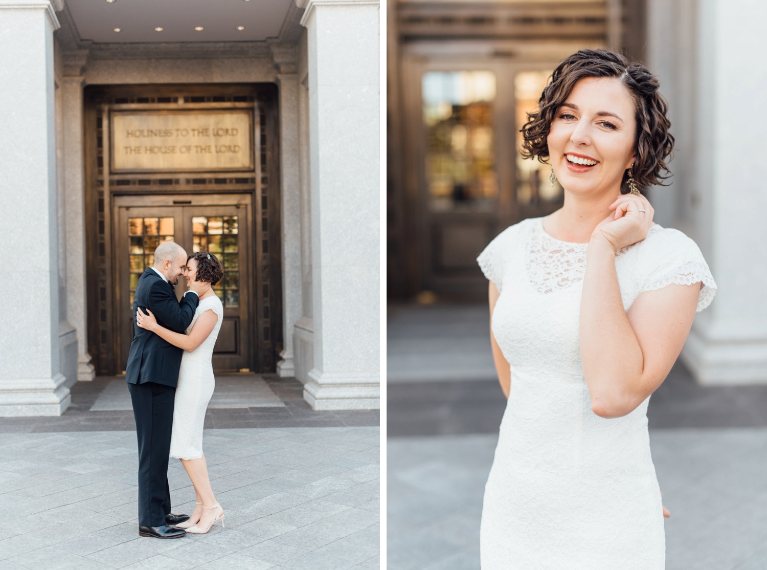 LDS Philadelphia Temple wedding photo