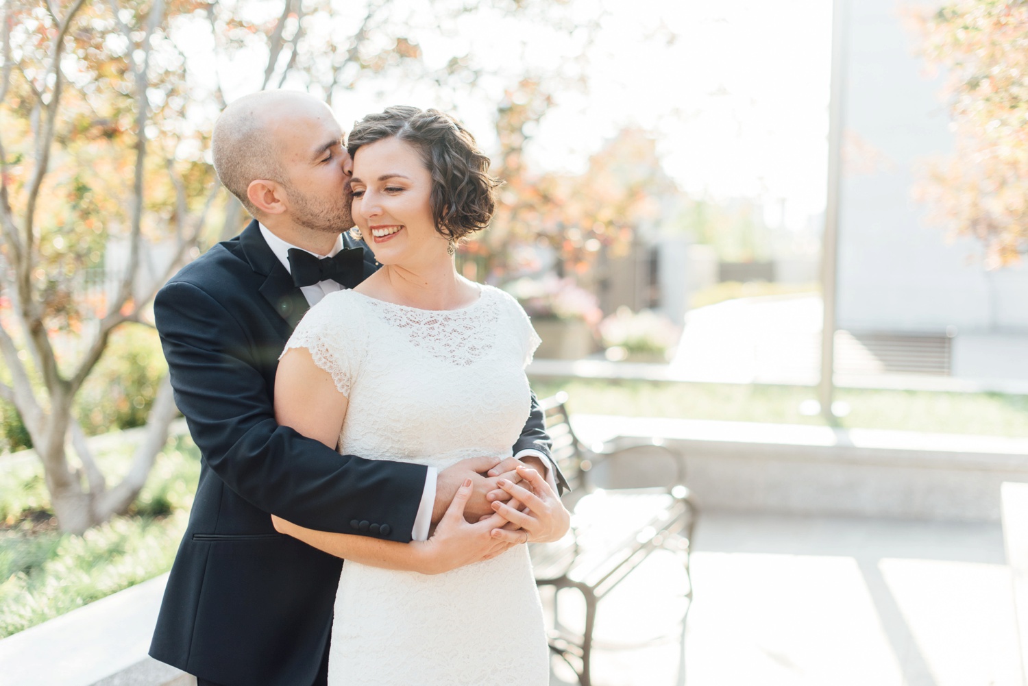 LDS Philadelphia Temple wedding photo