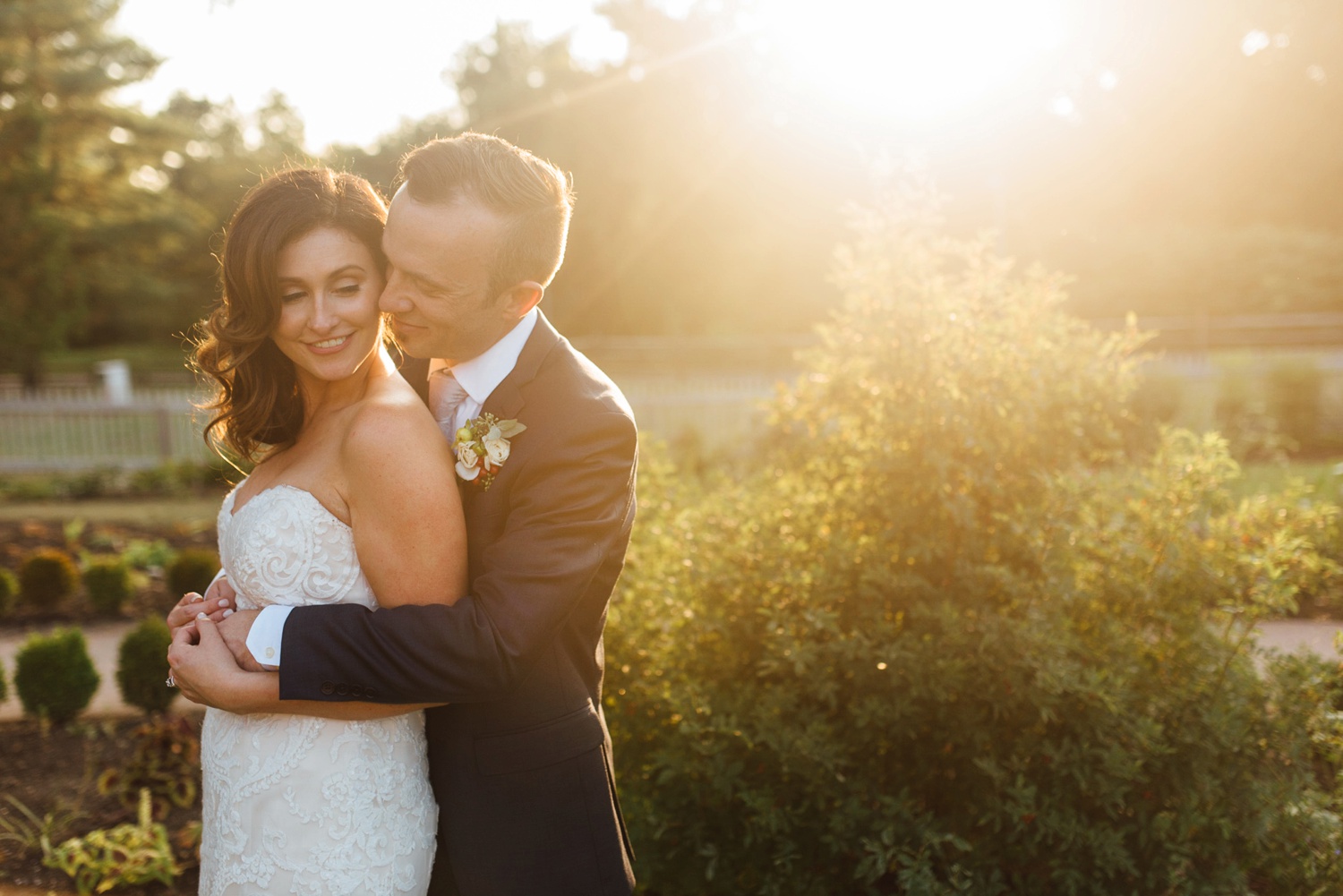 Tented Bartram's Garden wedding photo