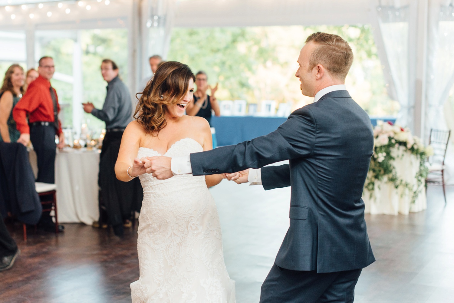 Tented Bartram's Garden wedding photo