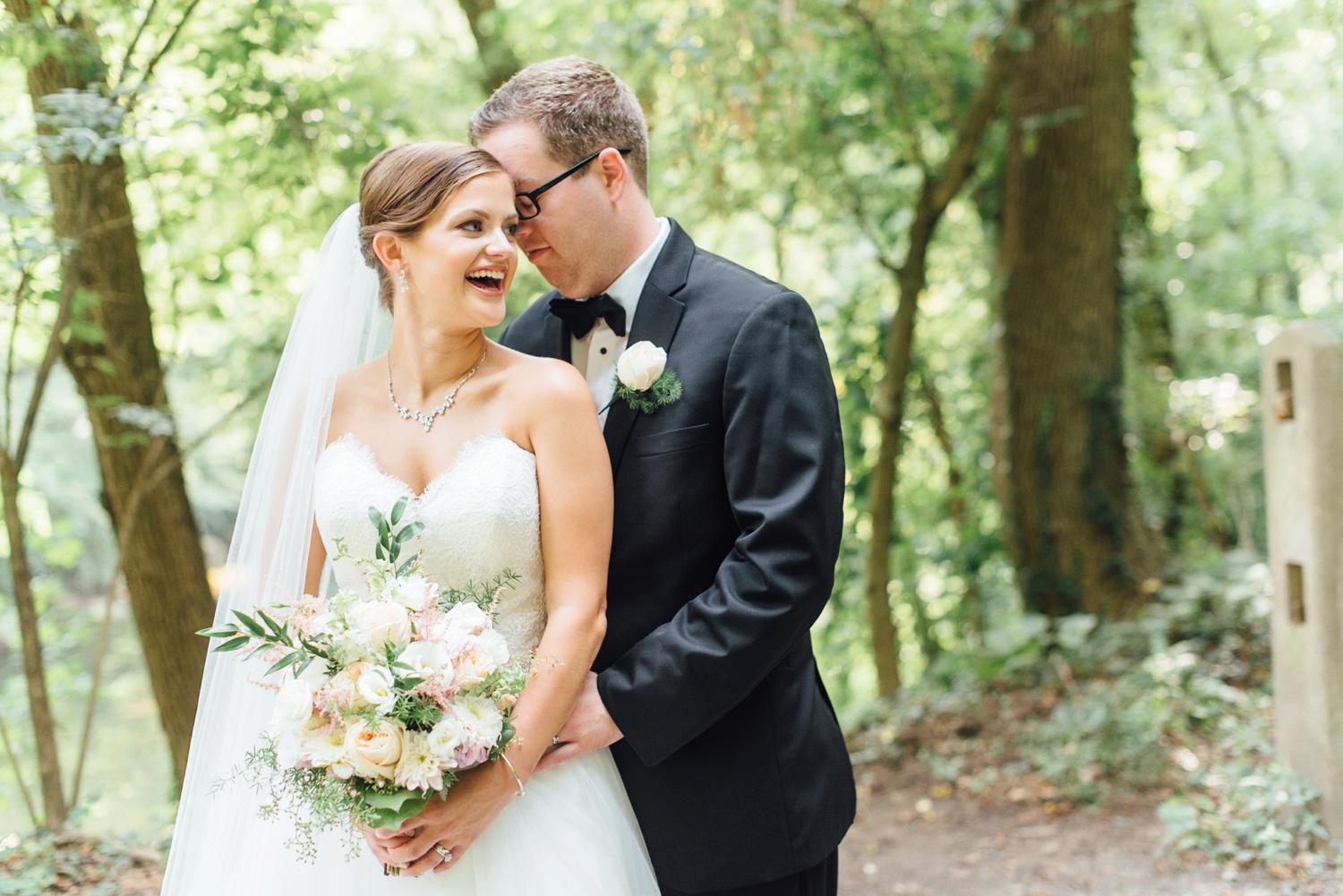 Lauren + Alec - Wissahickon Trail Wedding Portraits - Philadelphia Wedding Photographer - Alison Dunn Photography photo