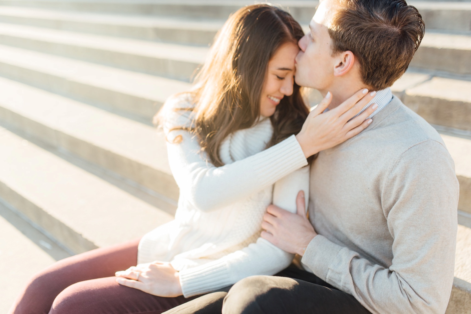 Erica + Chase - Art Museum Engagement Session - Philadelphia Wedding Photographer - Alison Dunn Photography photo