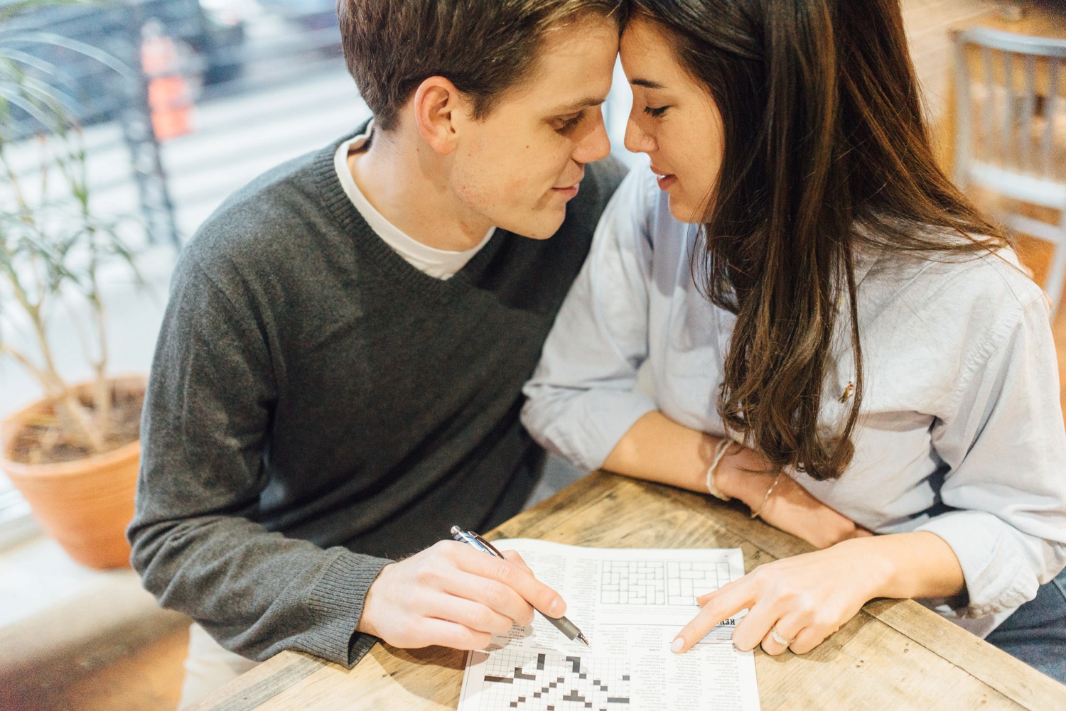 Erica + Chase - OCF Coffeehouse Engagement Session - Philadelphia Wedding Photographer - Alison Dunn Photography photo