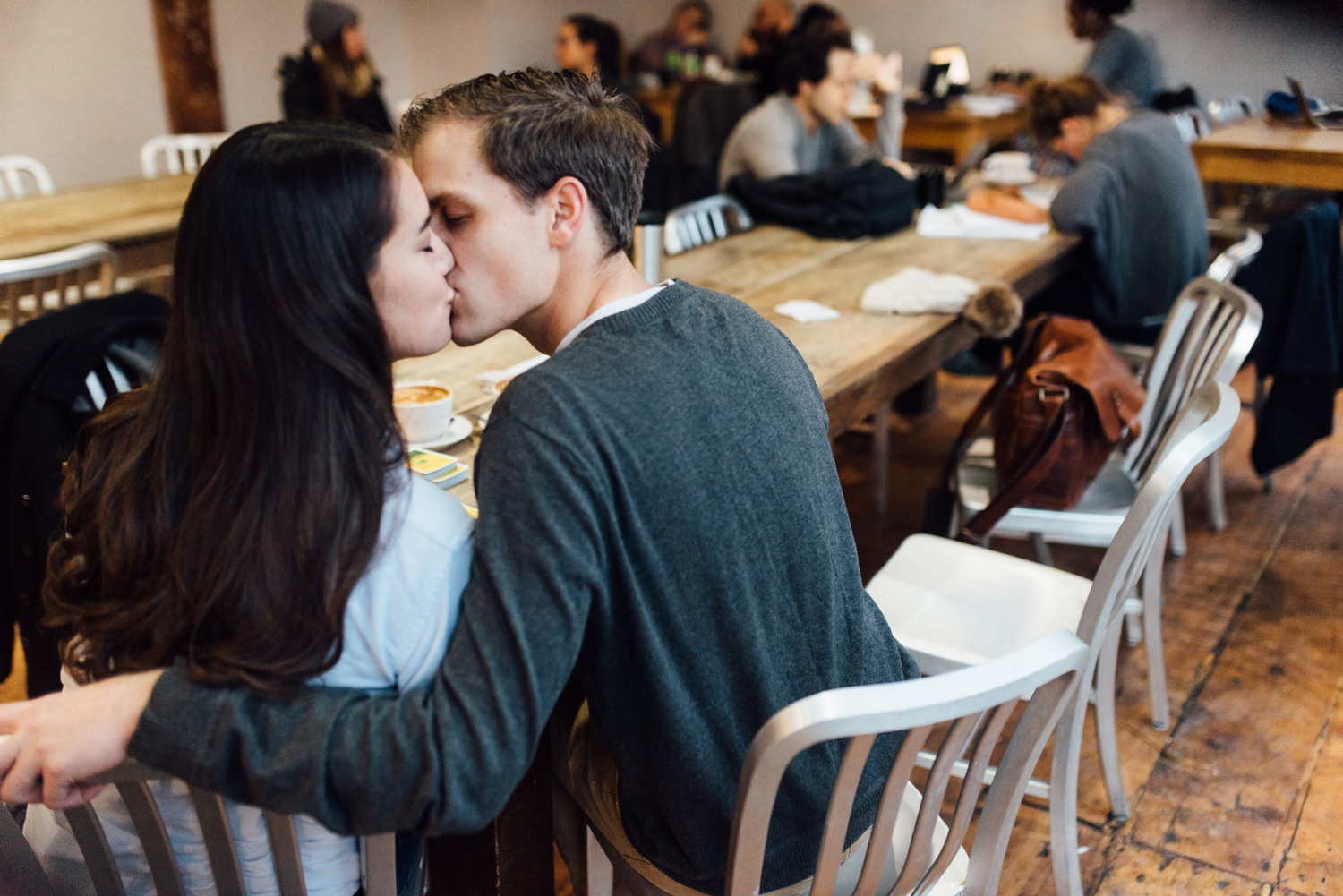 Erica + Chase - OCF Coffeehouse Engagement Session - Philadelphia Wedding Photographer - Alison Dunn Photography photo