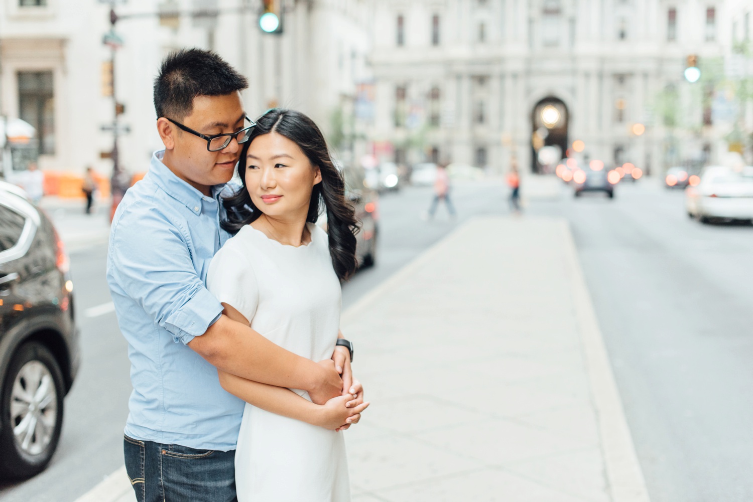 Yan + Shi - City Hall Broad Street Engagement Session - Philadelphia Wedding Photographer - Alison Dunn Photography photo