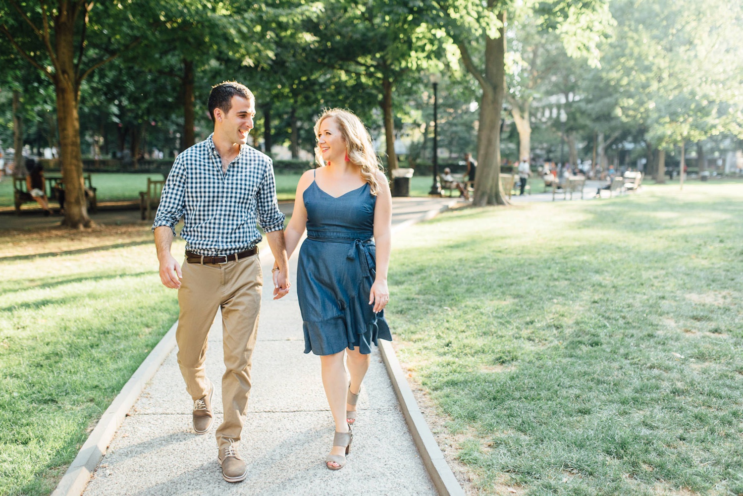 Christen + Brian - Rittenhouse Square Engagement Session - Philadelphia Wedding Photographer - Alison Dunn Photography photo