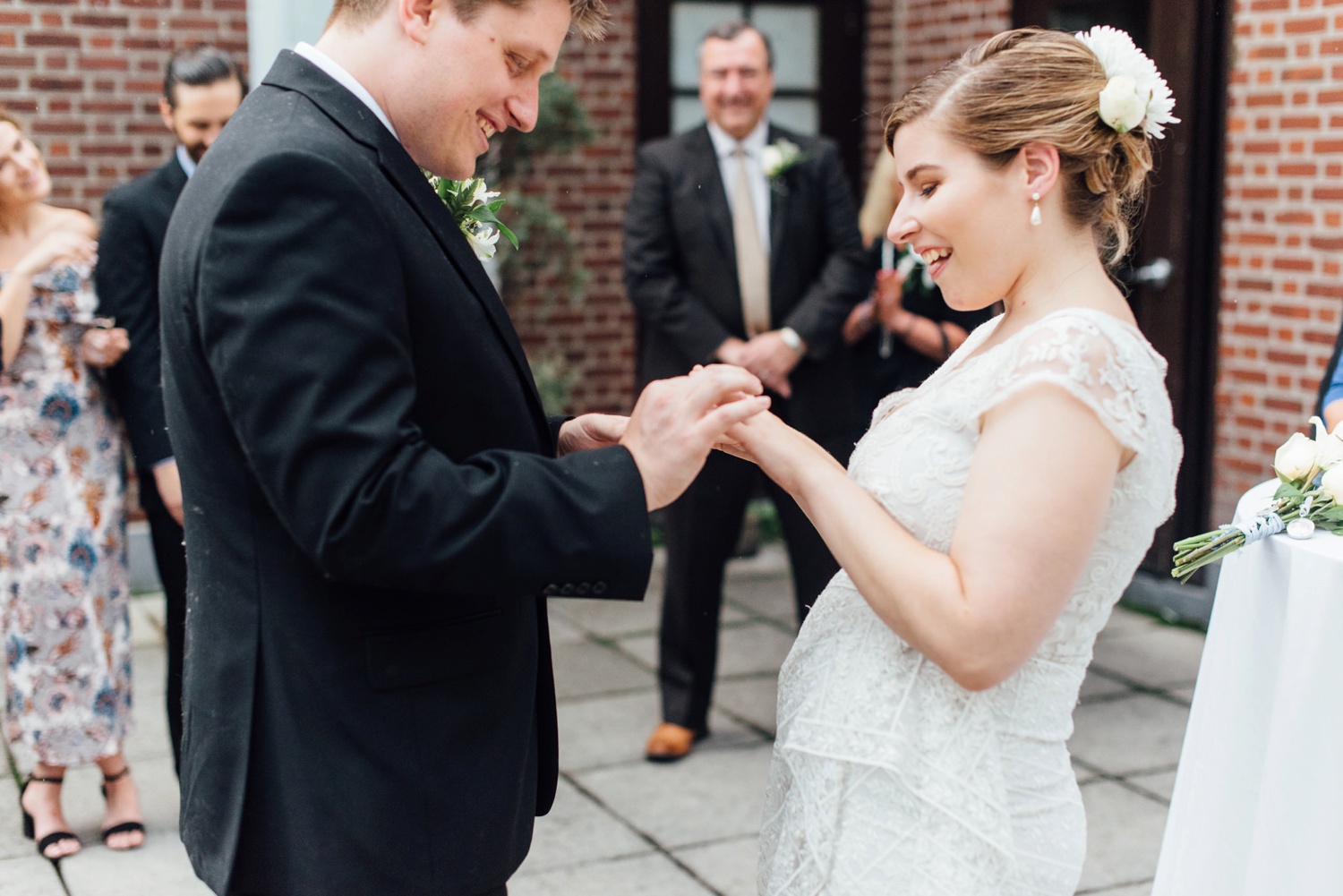 Intimate Davio's wedding photo