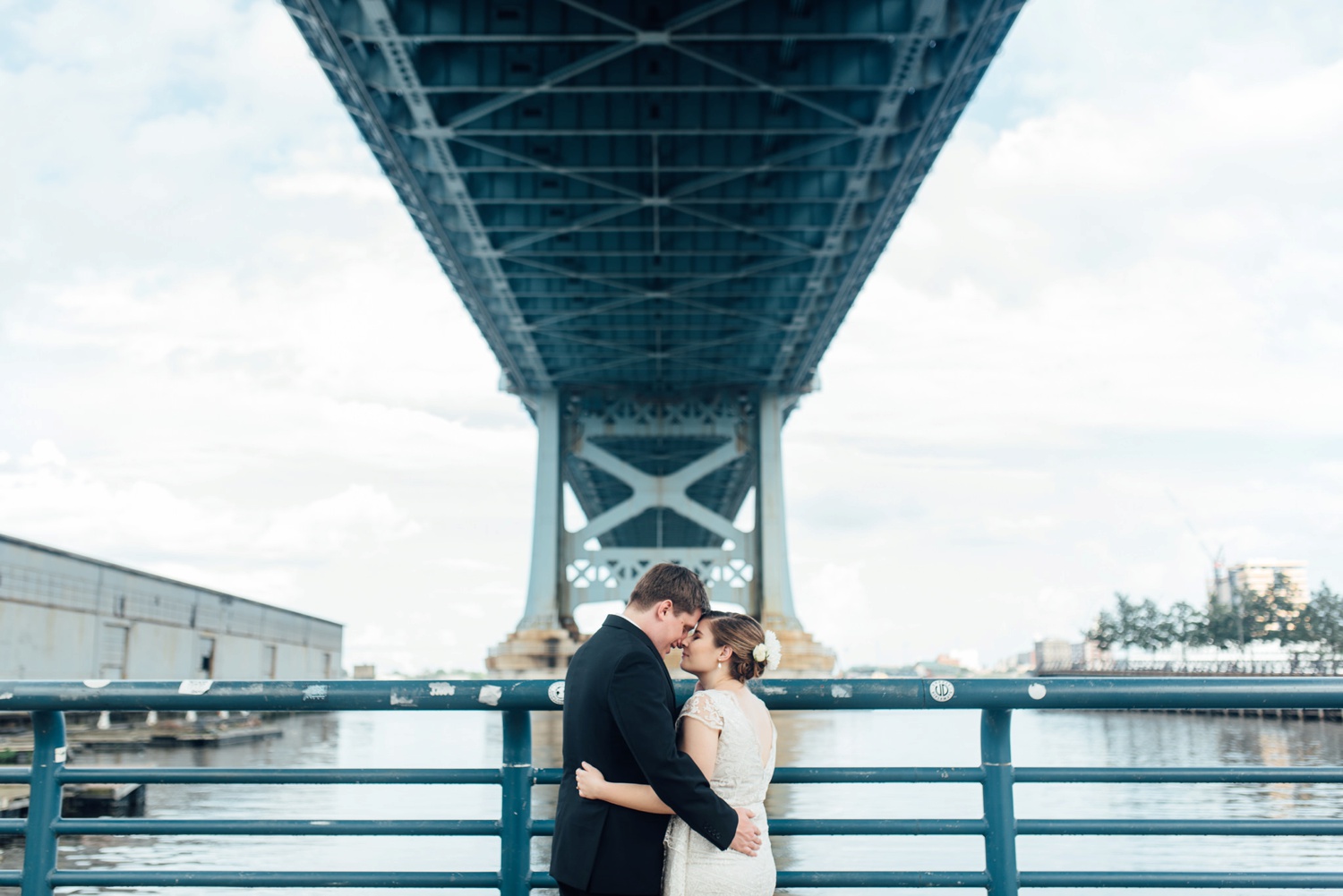 Hunter + Sue - Race Street Pier Wedding Portraits - Philadelphia Wedding Photographer - Alison Dunn Photography photo