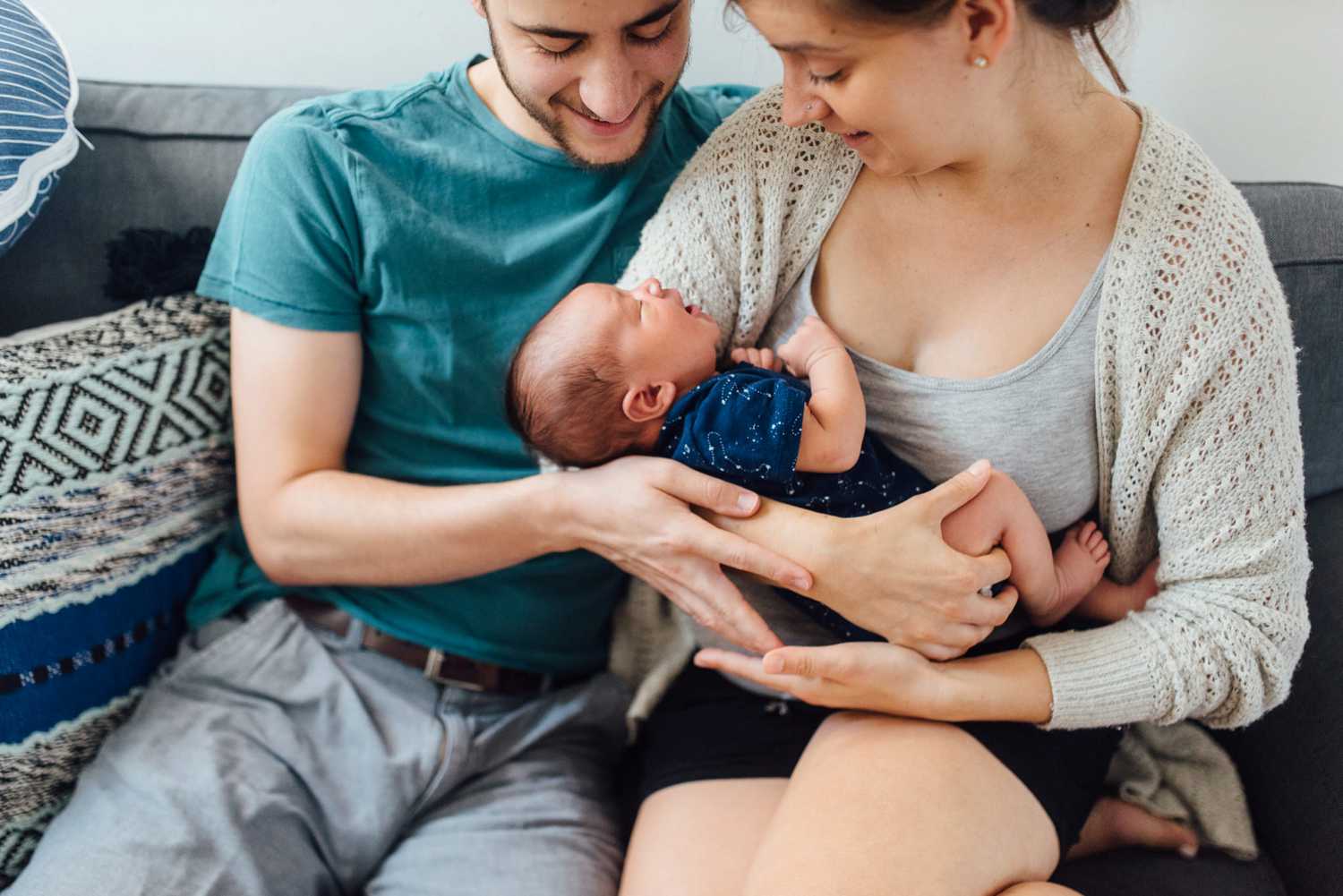 Clark Family - In-Home Lifestyle Newborn Session - Philadelphia Family Photographer - Alison Dunn Photography photo