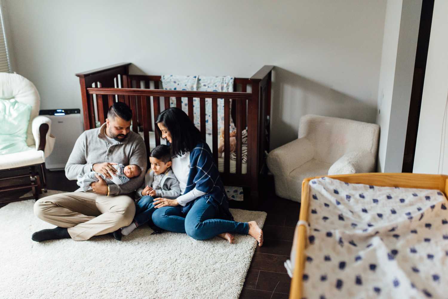 Misra Family - Lifestyle Newborn Session - Fishtown Philadelphia Family Photographer - Alison Dunn Photography photo