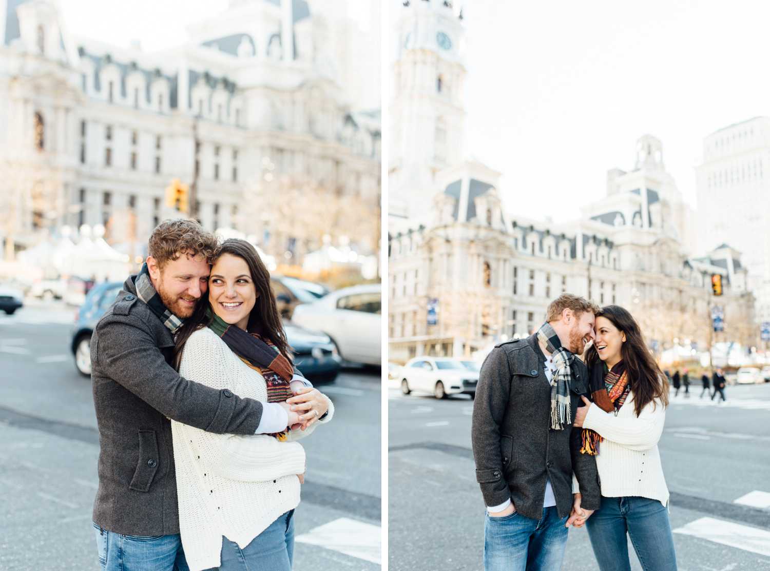 Chris + Kat - Christmas Village Proposal - Love Park Engagement Session - Alison Dunn Photography photo