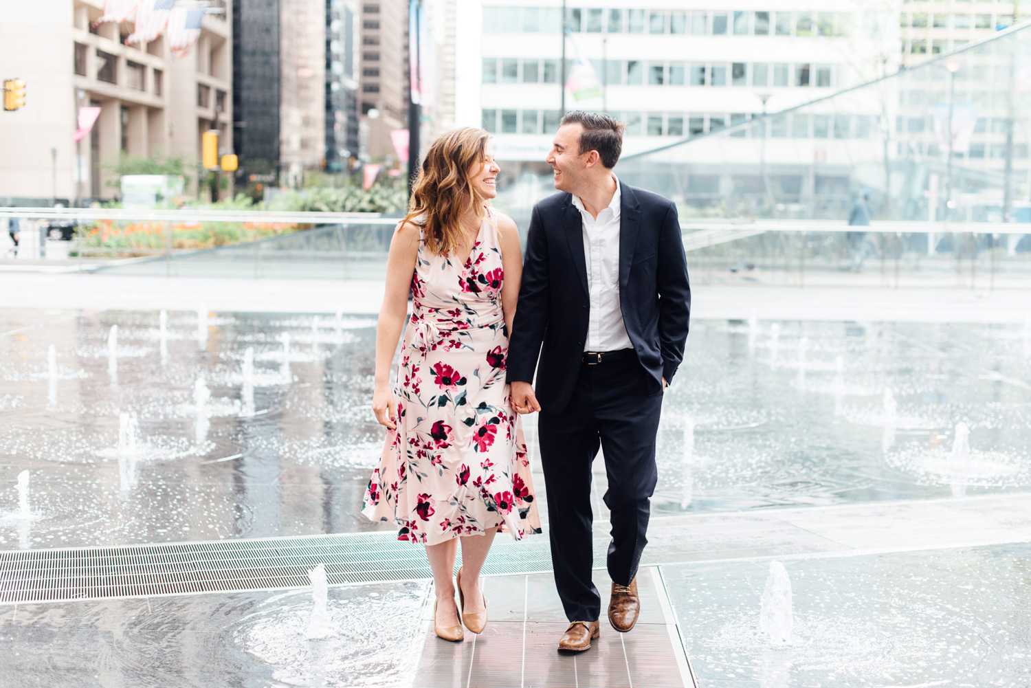 Julie + Jon - City Hall and Society Hill Engagement Session - Philadelphia Wedding Photographer - Alison Dunn Photography photo