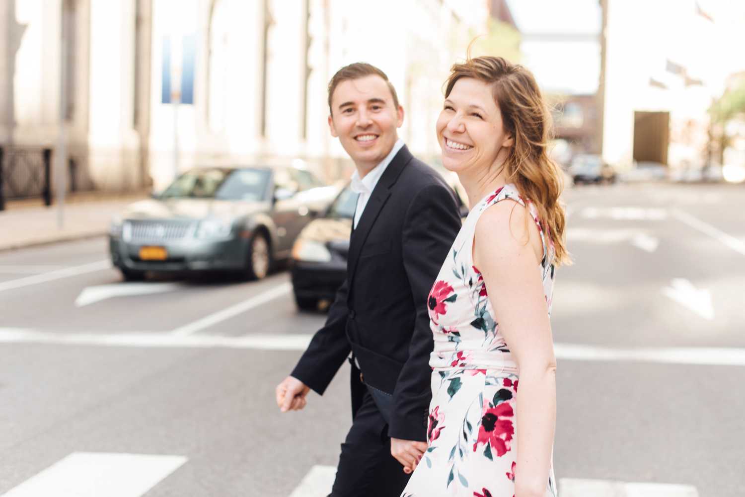 Julie + Jon - City Hall and Society Hill Engagement Session - Philadelphia Wedding Photographer - Alison Dunn Photography photo