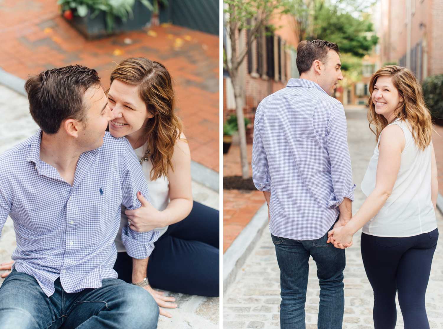 Julie + Jon - City Hall and Society Hill Engagement Session - Philadelphia Wedding Photographer - Alison Dunn Photography photo