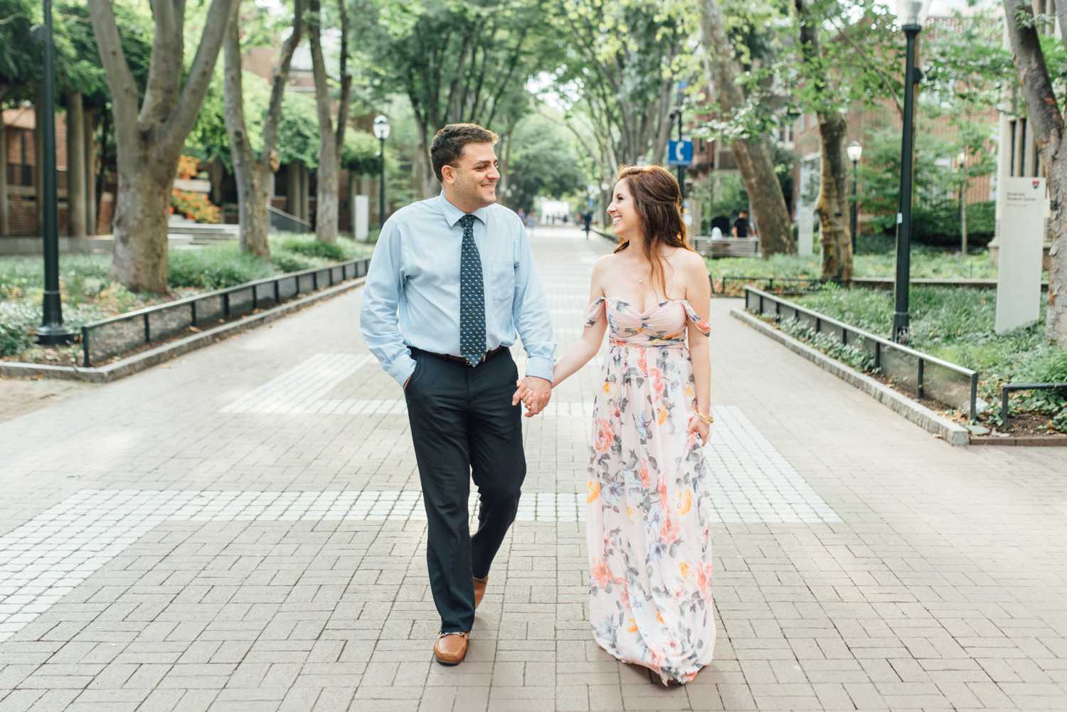 Jessica + Eyad - University of Pennsylvania and Waterworks Engagement Session - Philadelphia Wedding Photographer - Alison Dunn Photography photo