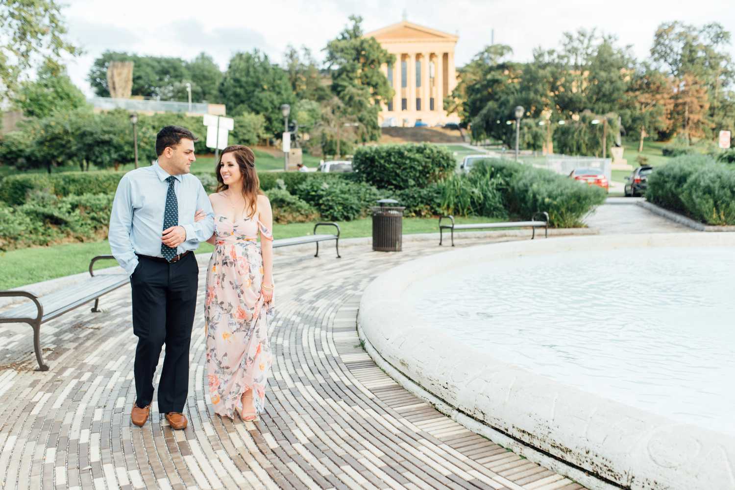 Jessica + Eyad - University of Pennsylvania and Waterworks Engagement Session - Philadelphia Wedding Photographer - Alison Dunn Photography photo