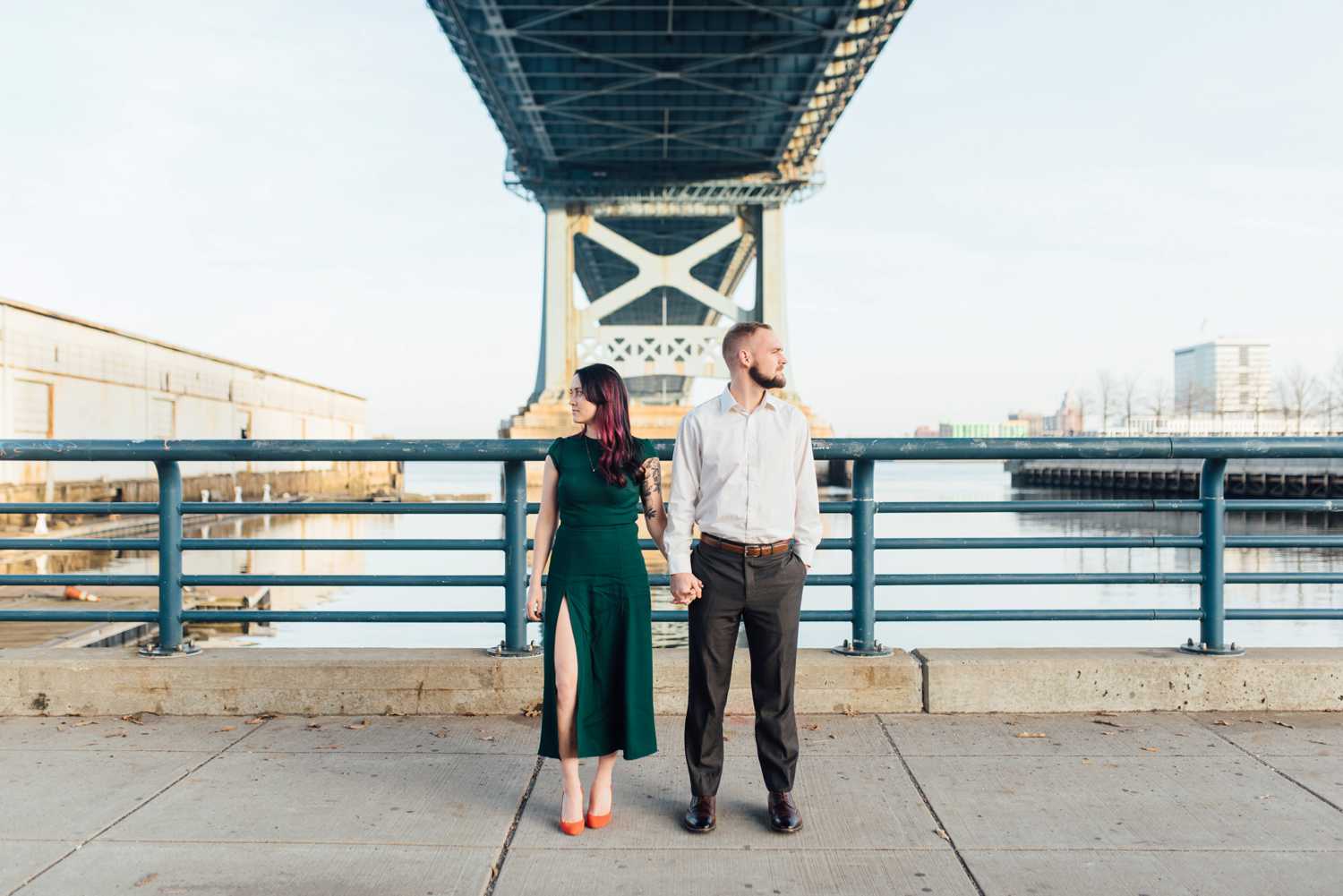 Roni + Graham - Race Street Pier Anniversary Session - Philadelphia Engagement Photographer - Alison Dunn Photography photo