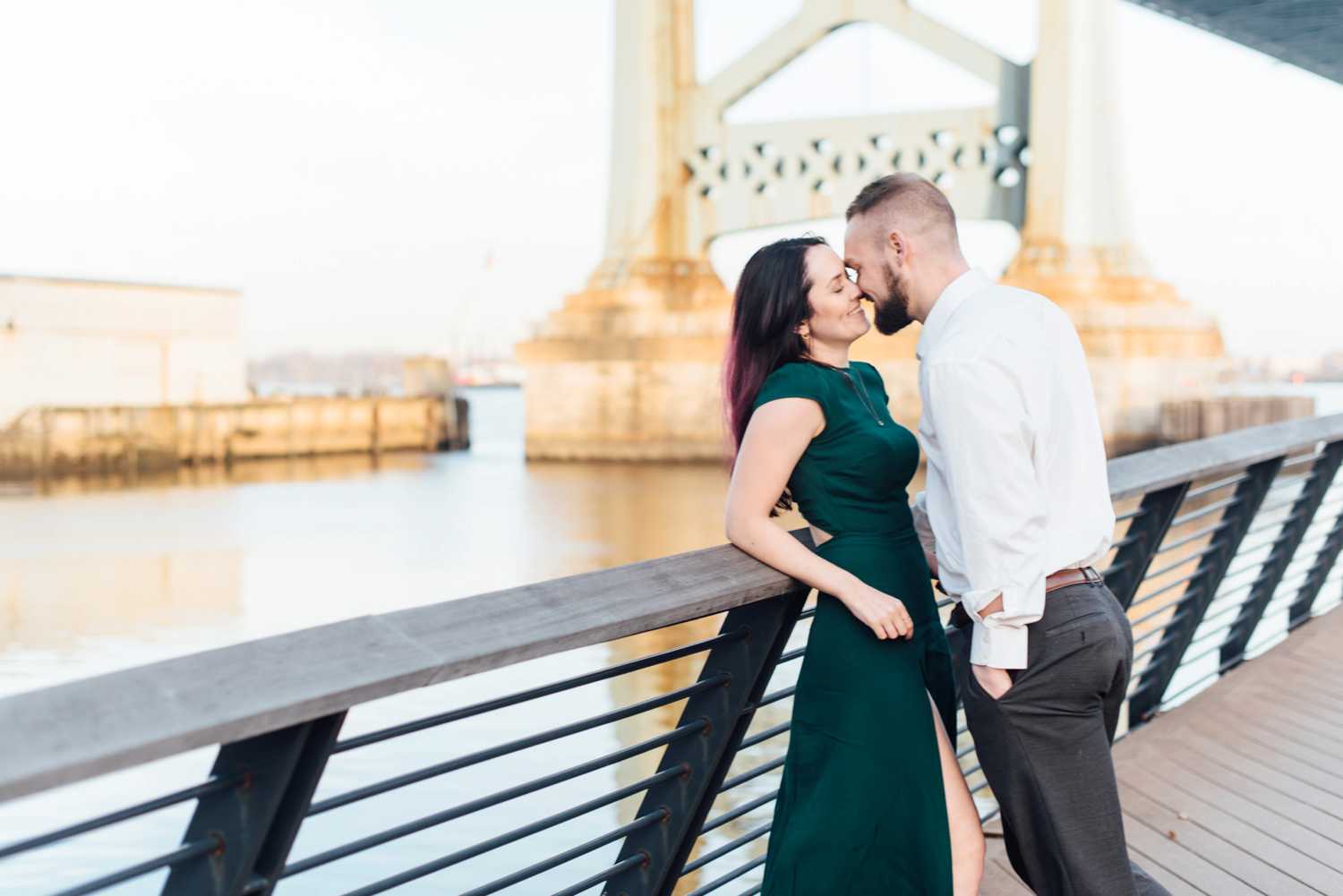 Roni + Graham - Race Street Pier Anniversary Session - Philadelphia Engagement Photographer - Alison Dunn Photography photo