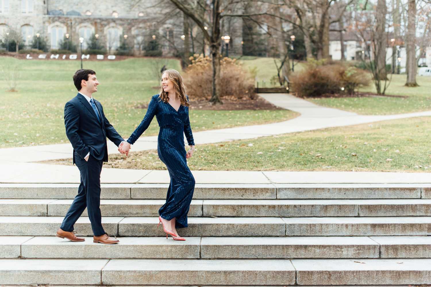 Anna + Mike - Lehigh University Engagement Session - Bethlehem Wedding Photographer - Alison Dunn Photography photo