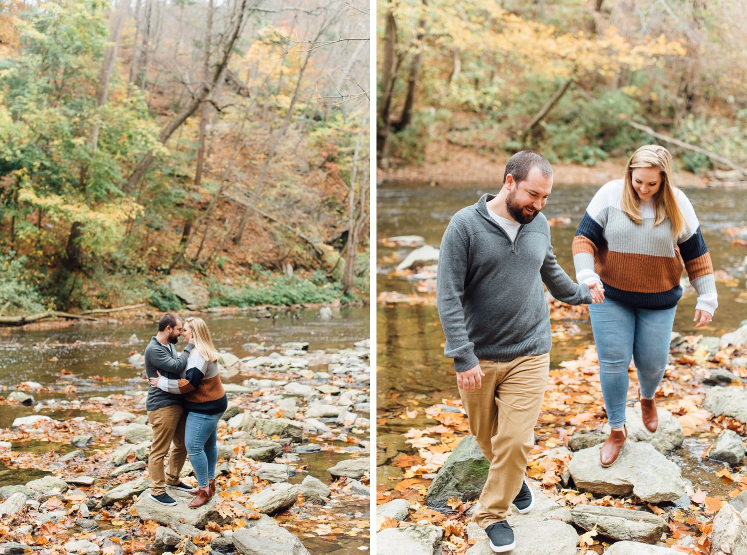 Samantha + Brandon - Wissahickon Engagement Session - Philadelphia Wedding Photographer - Alison Dunn Photography photo