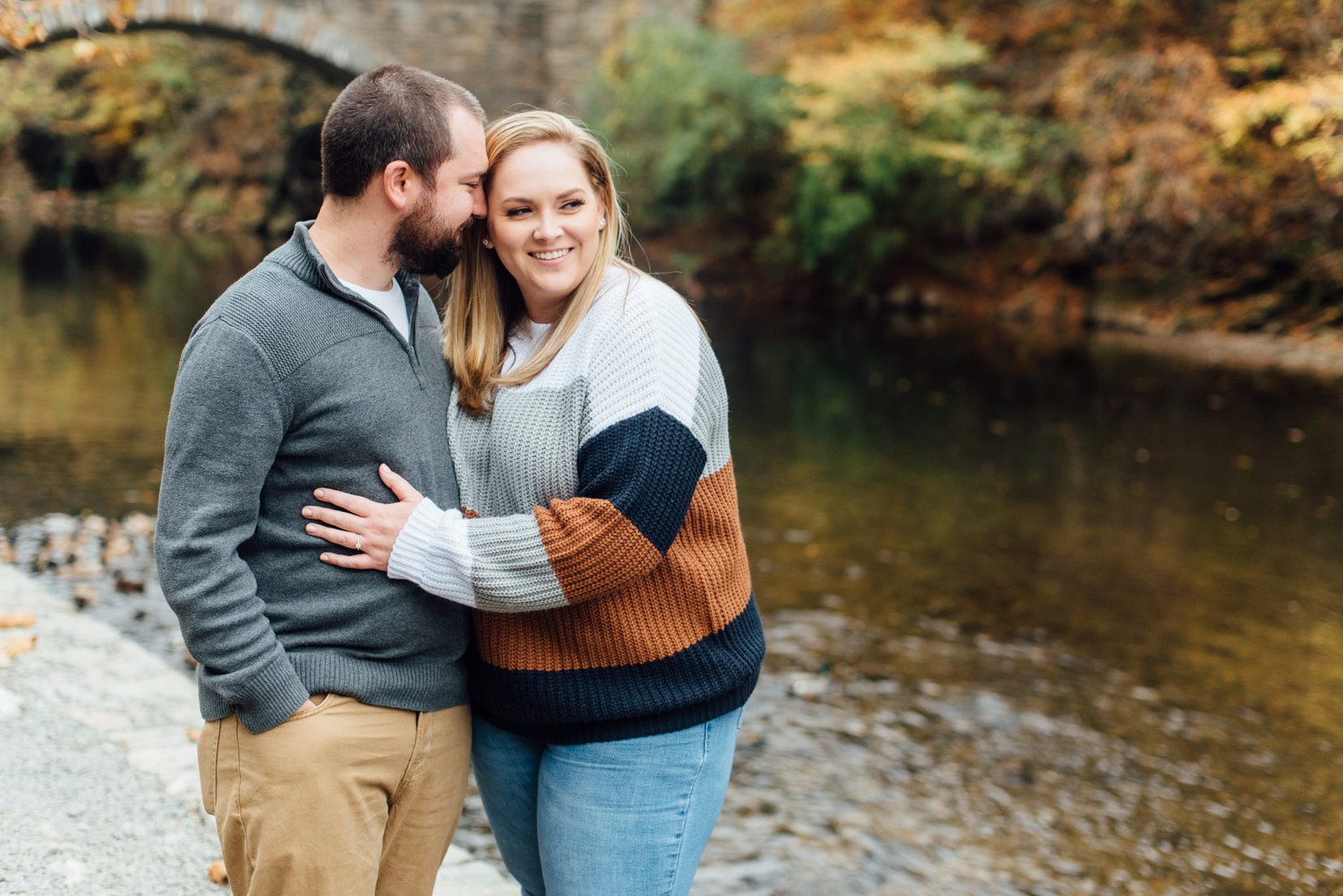 Samantha + Brandon - Wissahickon Engagement Session - Philadelphia Wedding Photographer - Alison Dunn Photography photo