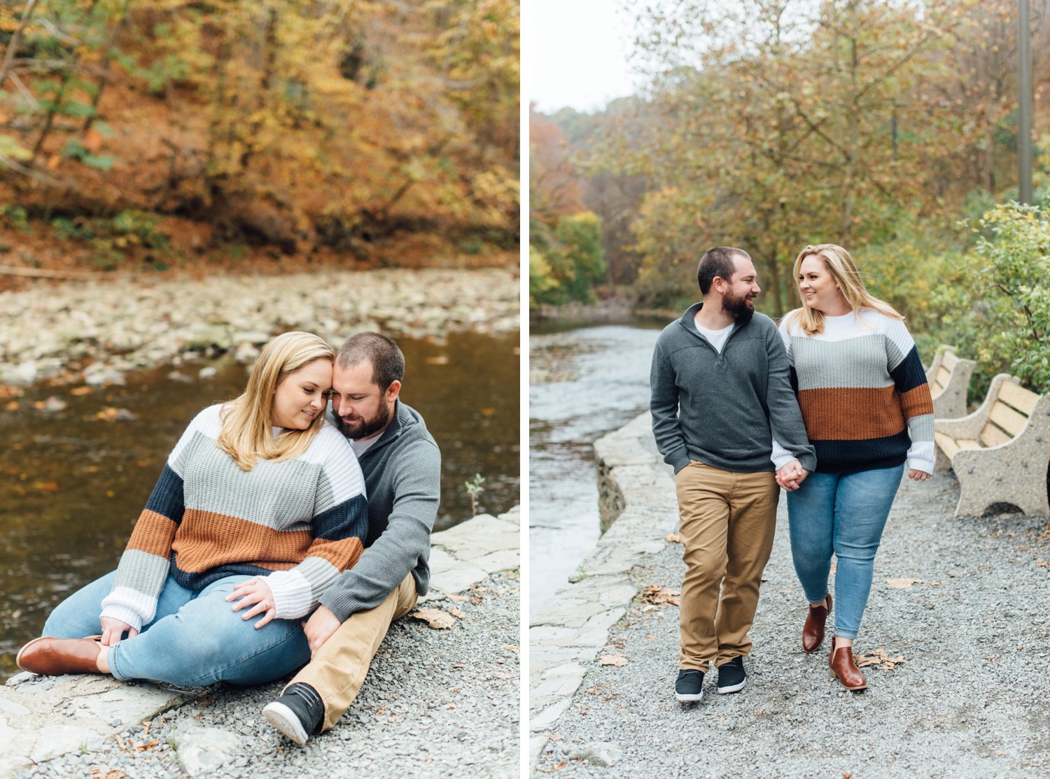 Samantha + Brandon - Wissahickon Engagement Session - Philadelphia Wedding Photographer - Alison Dunn Photography photo