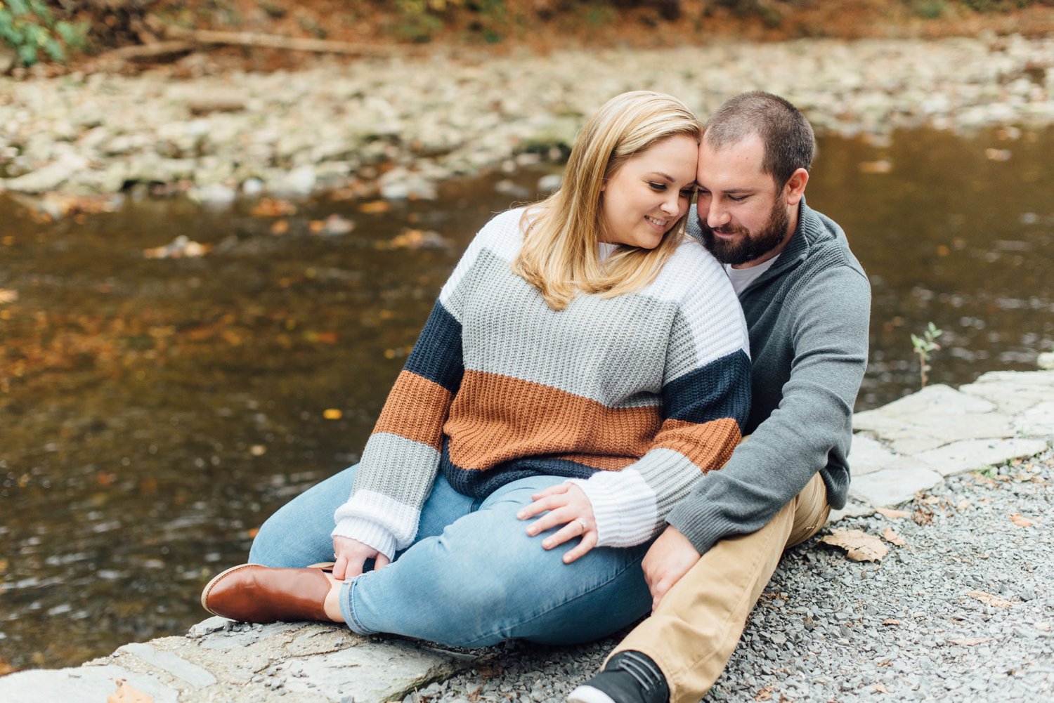 Samantha + Brandon - Wissahickon Engagement Session - Philadelphia Wedding Photographer - Alison Dunn Photography photo