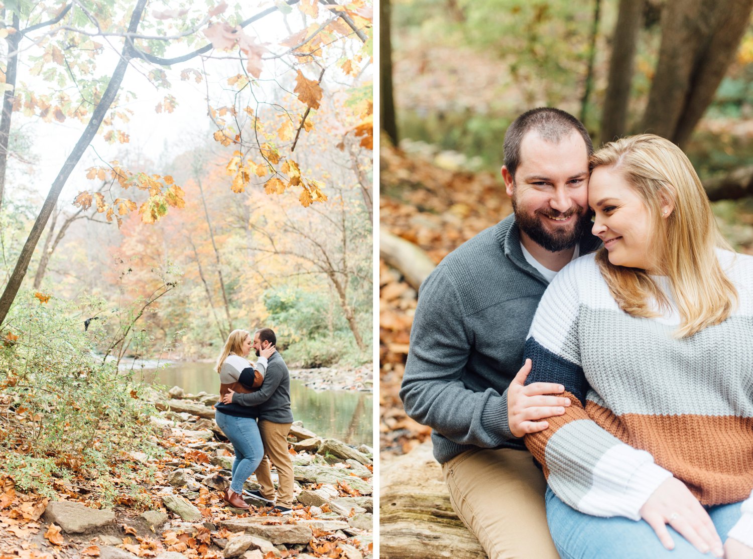 Samantha + Brandon - Wissahickon Engagement Session - Philadelphia Wedding Photographer - Alison Dunn Photography photo