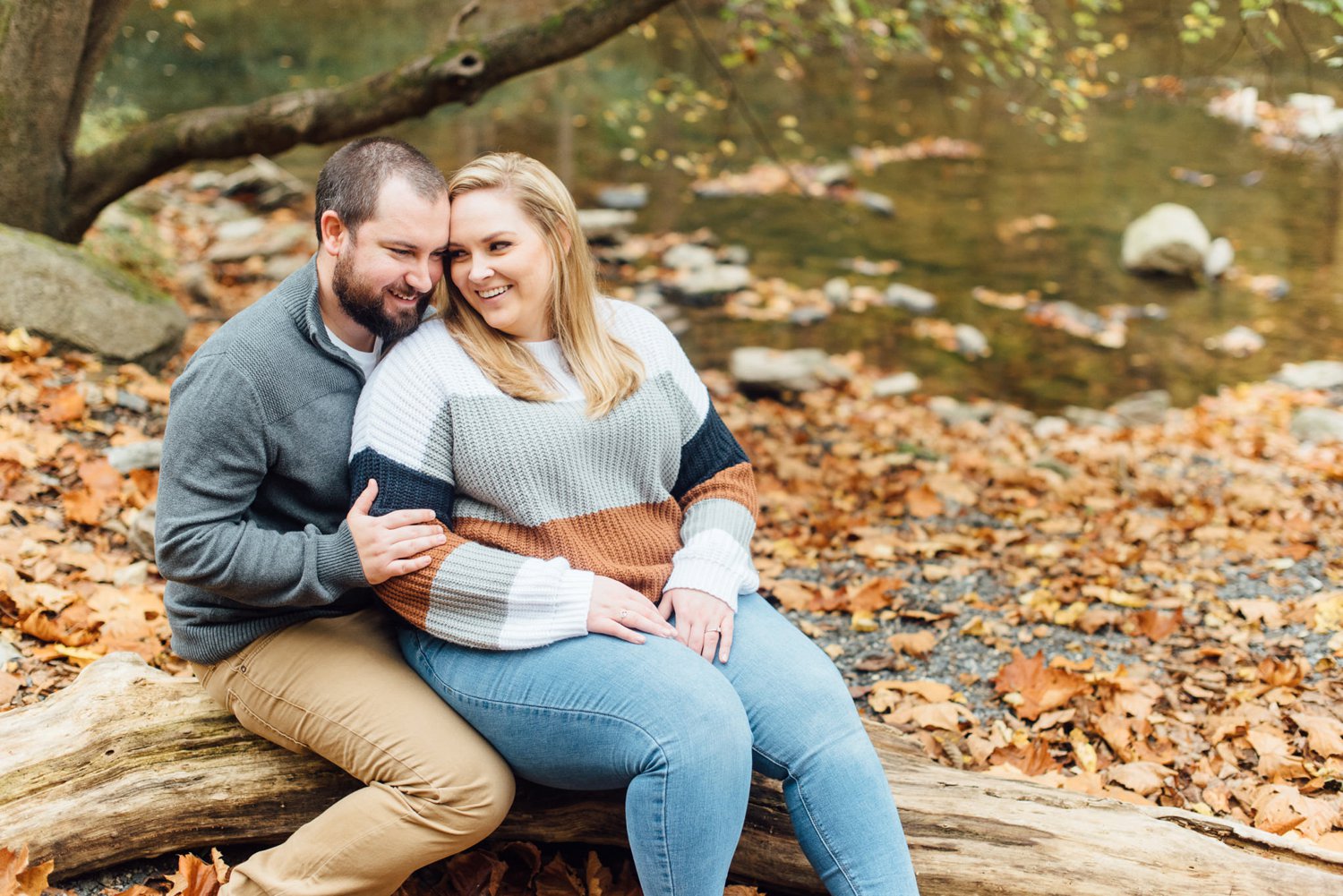 Samantha + Brandon - Wissahickon Engagement Session - Philadelphia Wedding Photographer - Alison Dunn Photography photo