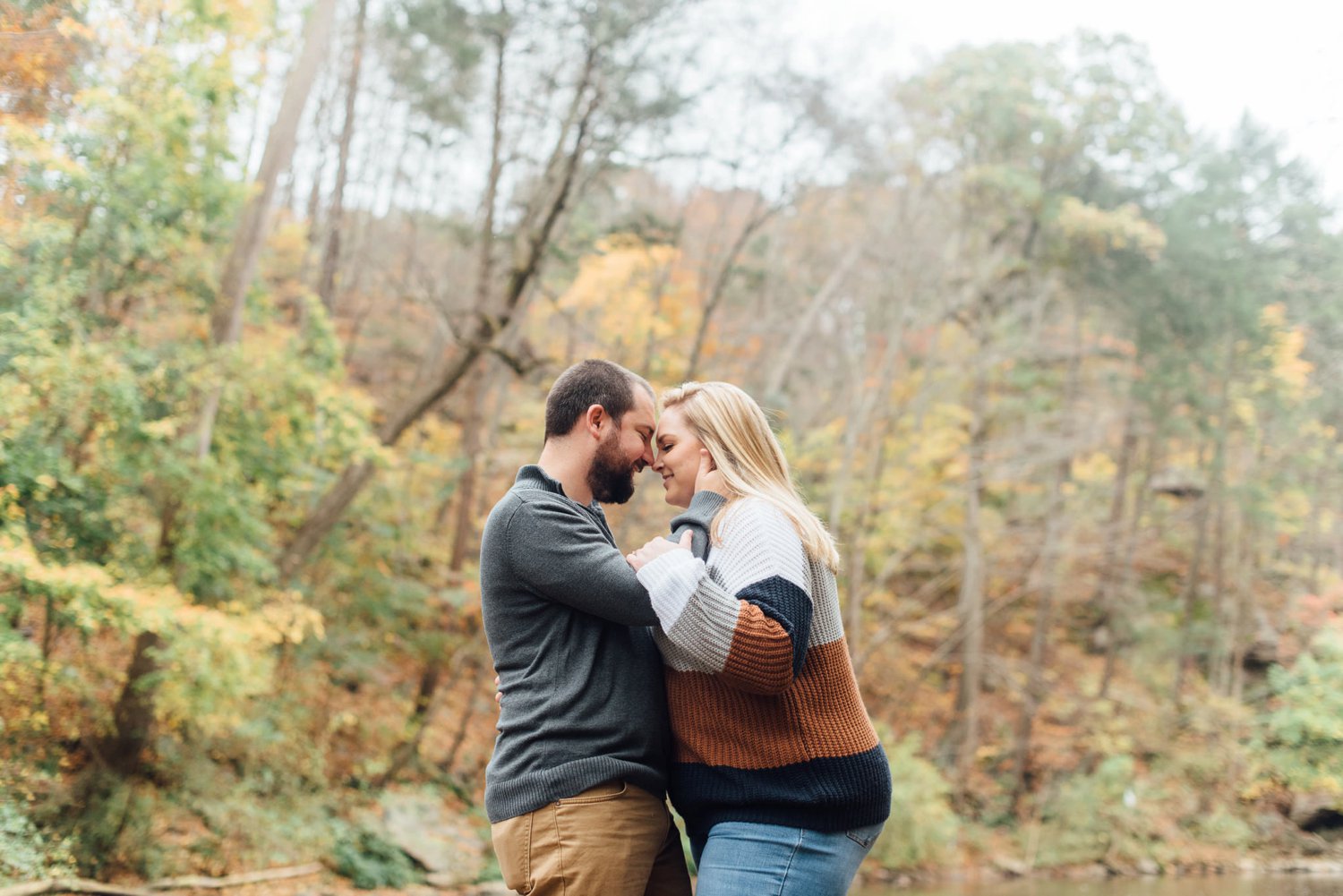 Samantha + Brandon - Wissahickon Engagement Session - Philadelphia Wedding Photographer - Alison Dunn Photography photo