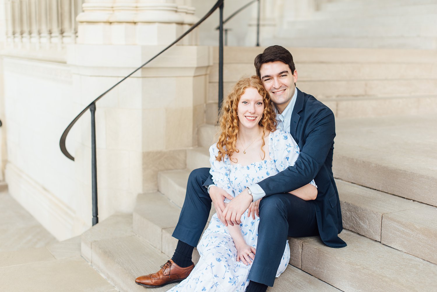 Allie + James - National Cathedral Engagement Session - Washington DC Wedding Photographer - Alison Dunn Photography photo