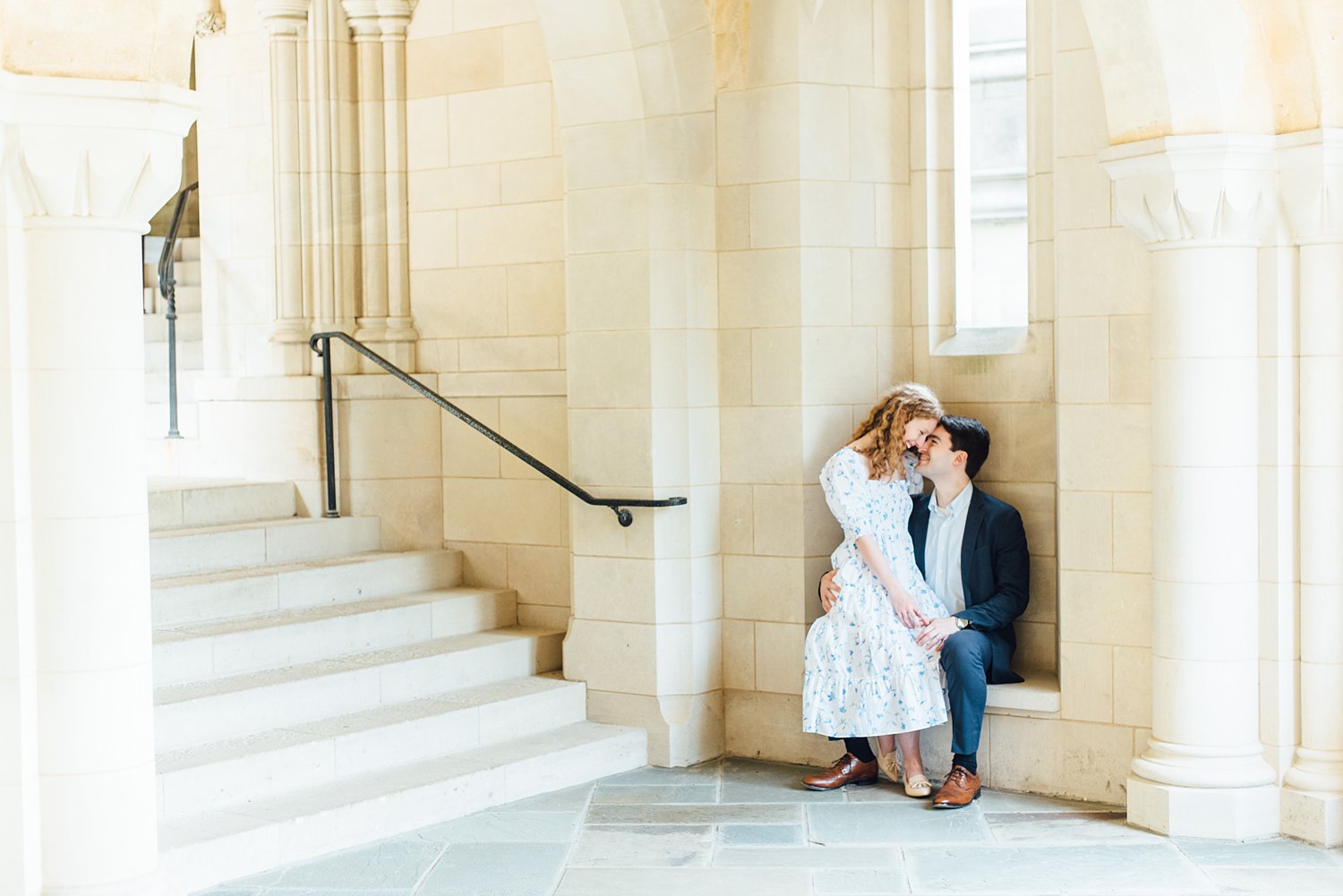 Allie + James - National Cathedral Engagement Session - Washington DC Wedding Photographer - Alison Dunn Photography photo